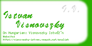 istvan visnovszky business card